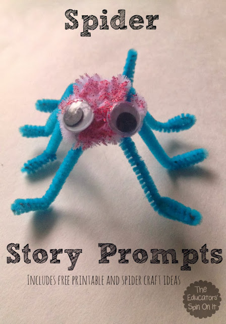 Spider Story Prompts and Crafts Ideas from The Educators' Spin On It - The Educators' Spin On It Spider Writing Prompt for Kids for Halloween #eduspin