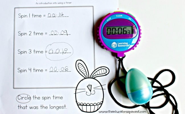 spinning-egg-timer-stem-ativity - The Educators' Spin On It Spinning Eggs - An introduction to using a timer.