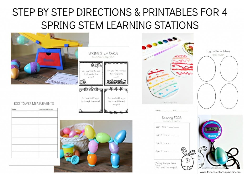 Spring STEM preiview - The Educators' Spin On It Spring STEM Learning Stations and Printables