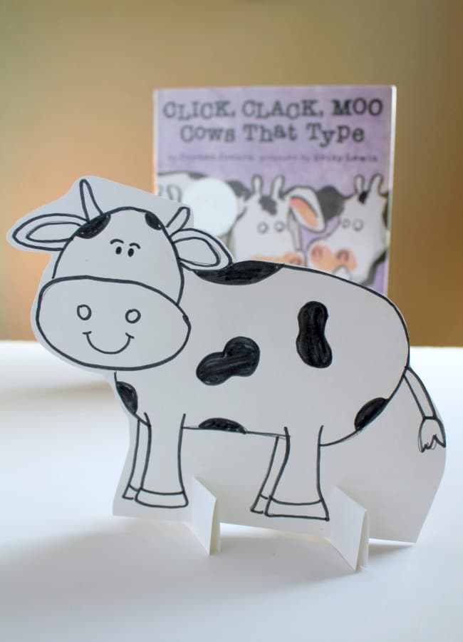 Standing Cow Tutorial for Click Clack Moo Shapes Activity - The Educators' Spin On It Standing Cow Tutorial for Click Clack Moo Shapes Activity