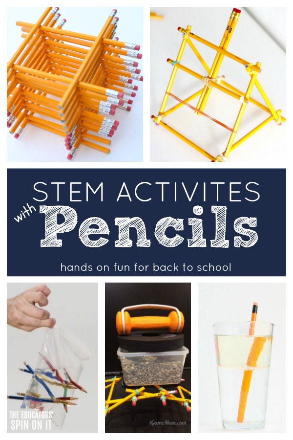 stem-activities-with-pencils-for-back-to-school - The Educators' Spin On It Building with pencils for STEM Activities for Kids