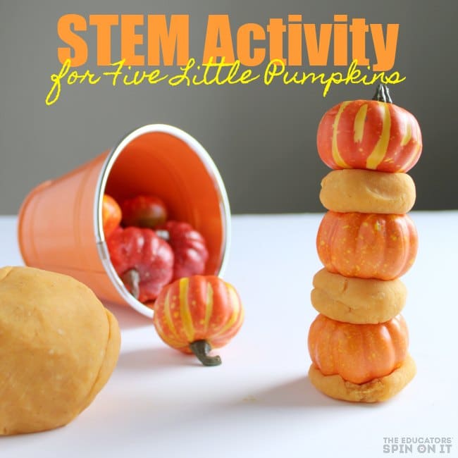 STEM Activity for Five Little pumpkins for Preschoolers - The Educators' Spin On It STEM Activity for Five Little pumpkins for Preschoolers