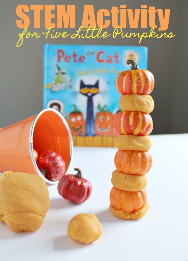 STEM Activity for Five Little Pumpkins with pumpkin playdough - The Educators' Spin On It STEM Activity for Five Little Pumpkins with pumpkin playdough