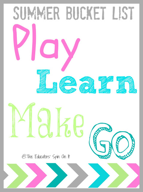 Play, Learn, Make Go a Summer Bucket List Planner Packed full of ideas for fun with your child.
