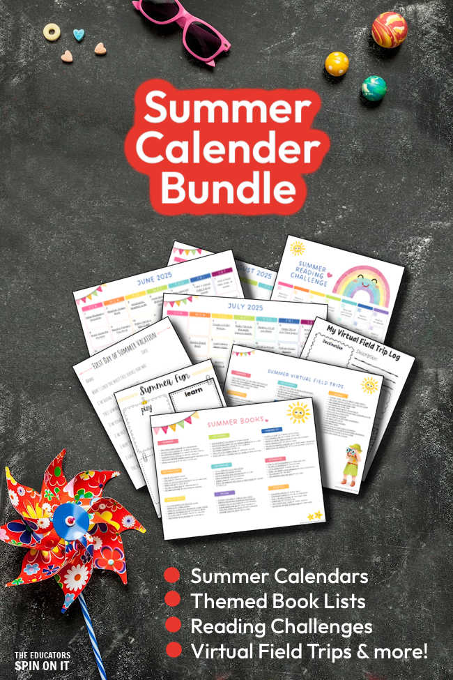 summer-calendar-bundle-for-kids-2025 - The Educators' Spin On It Summer Activity Bundle 2025