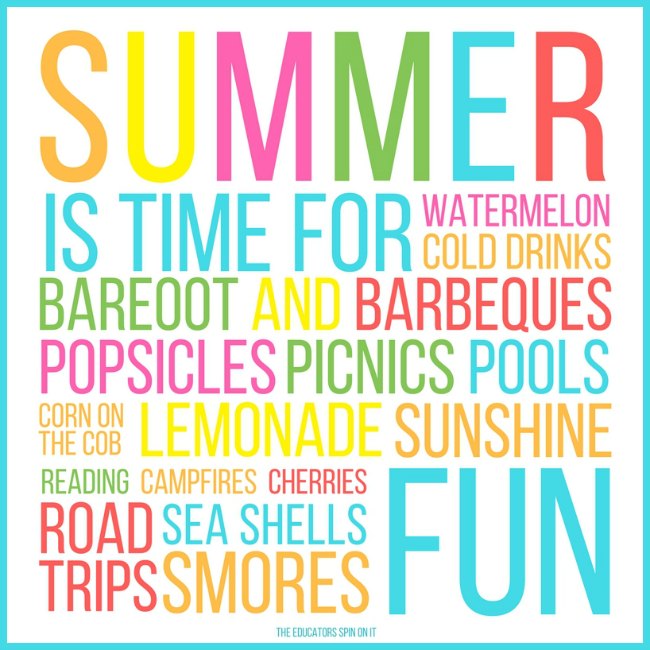 SUMMER TIME QUOTE - The Educators' Spin On It Summer Bucket List Printable