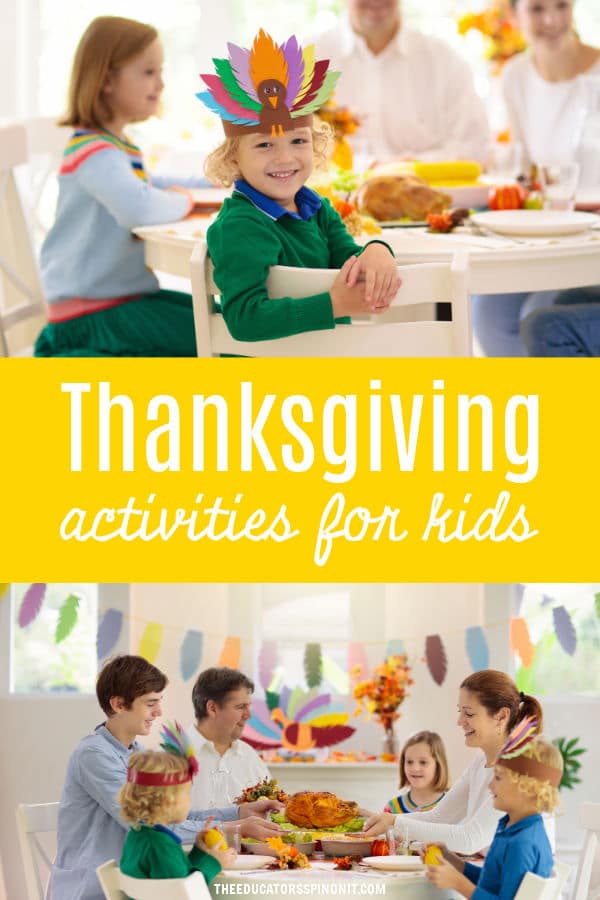 thanksgiving-activities-for-elementary-school-ages - The Educators' Spin On It Family celebrating Thanksgiving with thanksgiving Craft Ideas for Elementary school ages