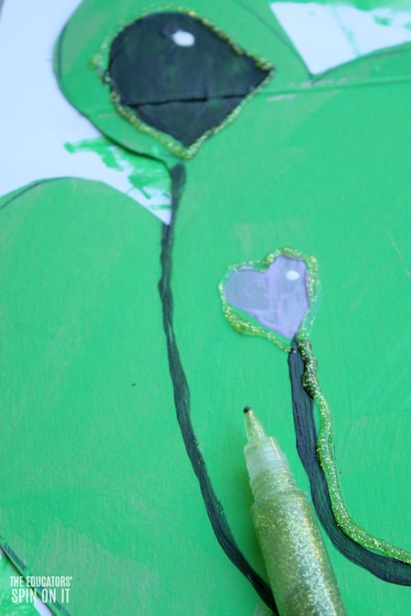 Using Glitter Paint on Frog Themed Painted Craft and Game - The Educators' Spin On It Using Glitter Paint on Frog Themed Painted Craft and Game