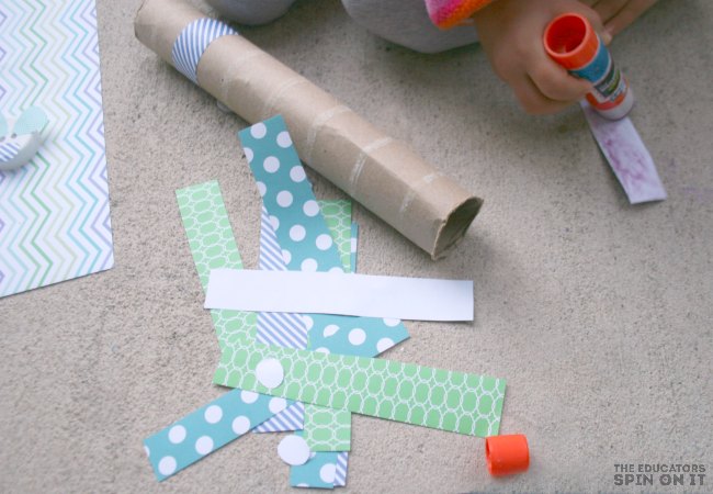 Using Scrapbook Paper for Snake Craft from the book Mouse Count