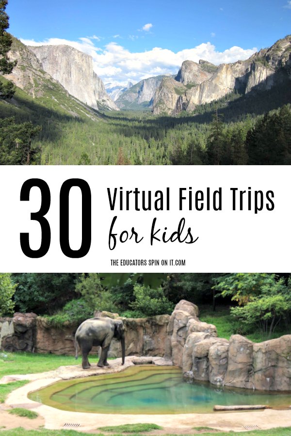 virtual-tours-for-kids - The Educators' Spin On It Yosemite and National Zoo images featured Virtual Field Trips for Kids