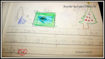 Kindergarten Writing Sample