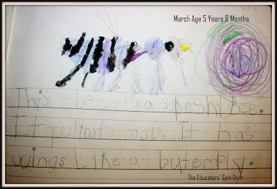 Kindergarten Writing Sample