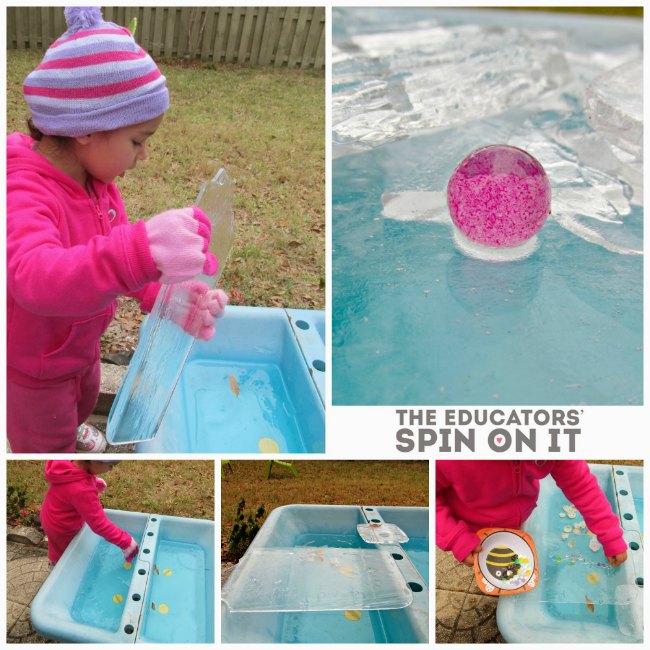 water-beads-on-ice - The Educators' Spin On It Child playing with Water Beads and Ice Activity
