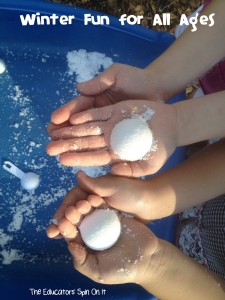Winter+Fun+for+All+Ages.jpg - The Educators' Spin On It Playing with Instant Snow! A fun idea for playdates with kids.