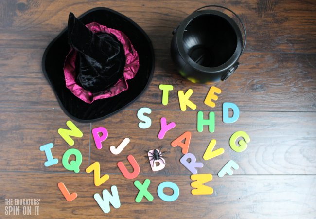 WITCH ABC HIDE AND SEEK GAME WITH PRINTABLE - The Educators' Spin On It WITCH ABC HIDE AND SEEK GAME WITH PRINTABLE