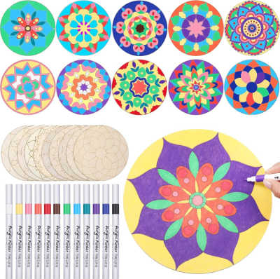 wooden mandala painting set 1 - The Educators' Spin On It Wooden Mandala Painting Set