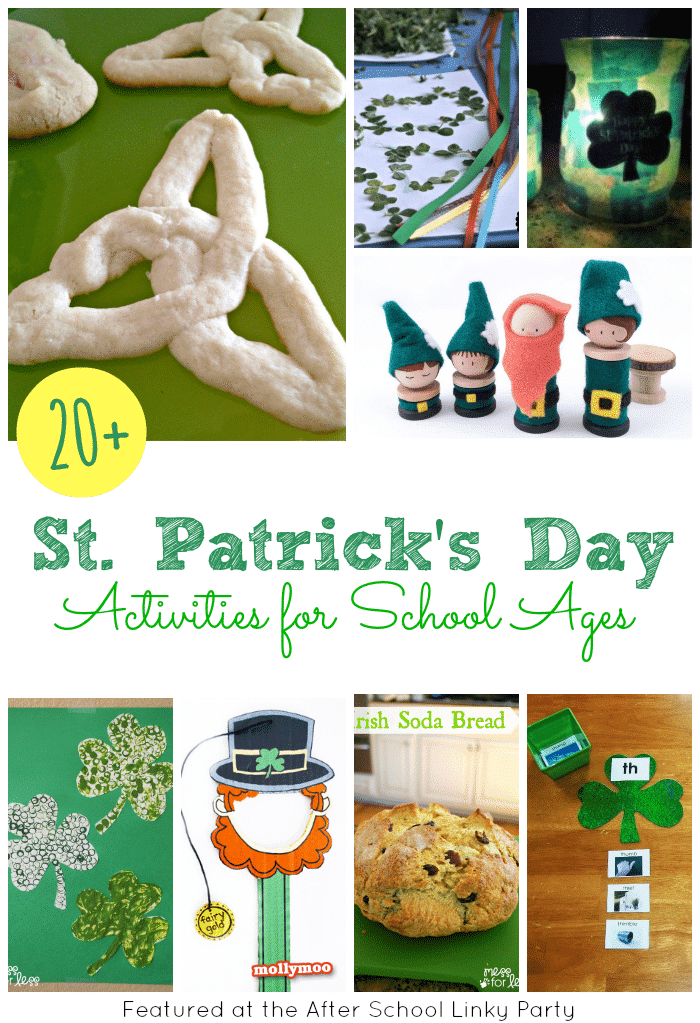 20+ St. Patrick's Day Activities featured at the After School Linky Party - The Educators' Spin On It 20+ St. Patricks' Day Activities for Kids