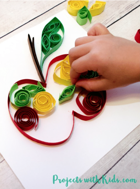 apple-paper-quilling-craft - The Educators' Spin On It Apple paper quilling craft
