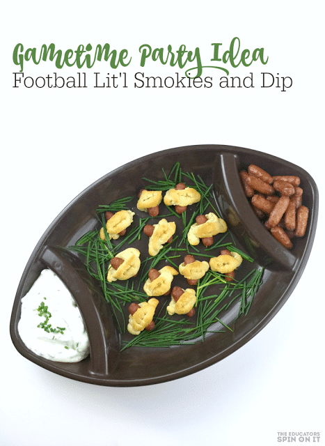 Gametime Party Idea Football Lit'l Smokies and Dip 10 - The Educators' Spin On It Football shaped Appetizers with Little Smokies