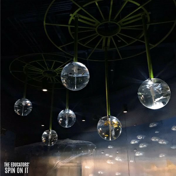 Hanging Globes and Entrance of the OdySea Aquarium - The Educators' Spin On It Hanging Globes and Entrance of the OdySea Aquarium