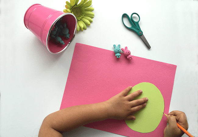 Making a Bunny Math Game for Easter by tracing Eggs - The Educators' Spin On It Making a Bunny Math Game for Easter by tracing Eggs