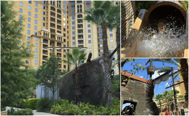Pirate themed pool and slide at bonnet creek resort