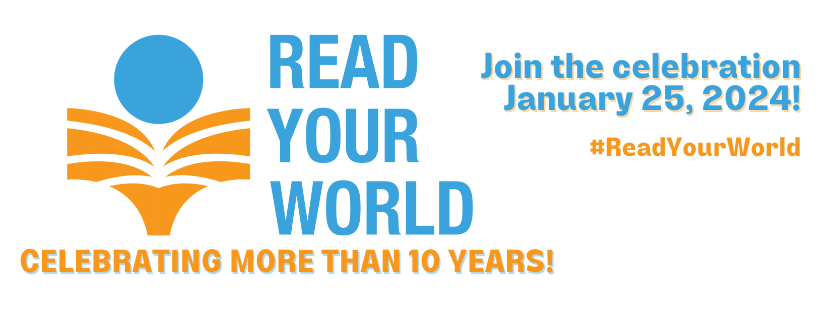 RYW-HEADER - The Educators' Spin On It Read Your World! Hosted by Multicultural Children's Book Day annual event.
