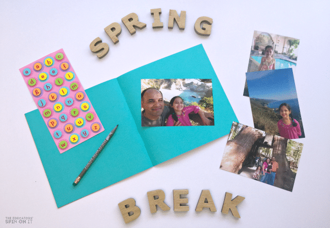 Spring Break Memory Book Idea - The Educators' Spin On It Spring Break Memory Book Idea for Kids that's budget friendly and Easy to make!