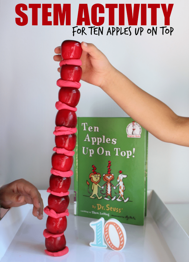 stem-activity-for-ten-apples-up-on-top-for-kids - The Educators' Spin On It STEM Activity for Ten apples Up On Top for Kids