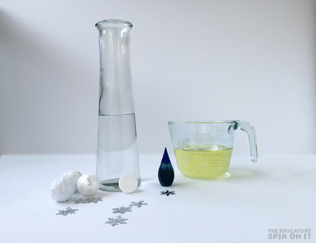 Supplies for Snow Lab Winter Science Challenge