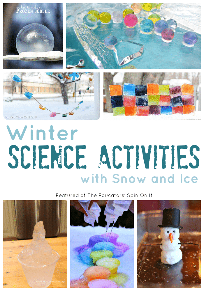 Winter Science ACtivities with Snow and Ice from The Educators' Spin On It - The Educators' Spin On It Winter Science Activities for Kids with Snow and Ice